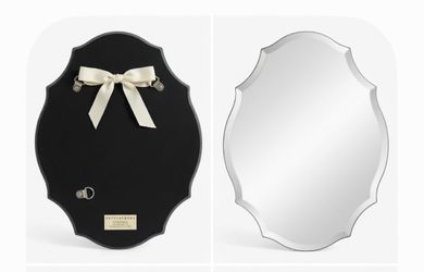 Stunning Pottery Barn Beveled Wall Mirror with Bow Detail