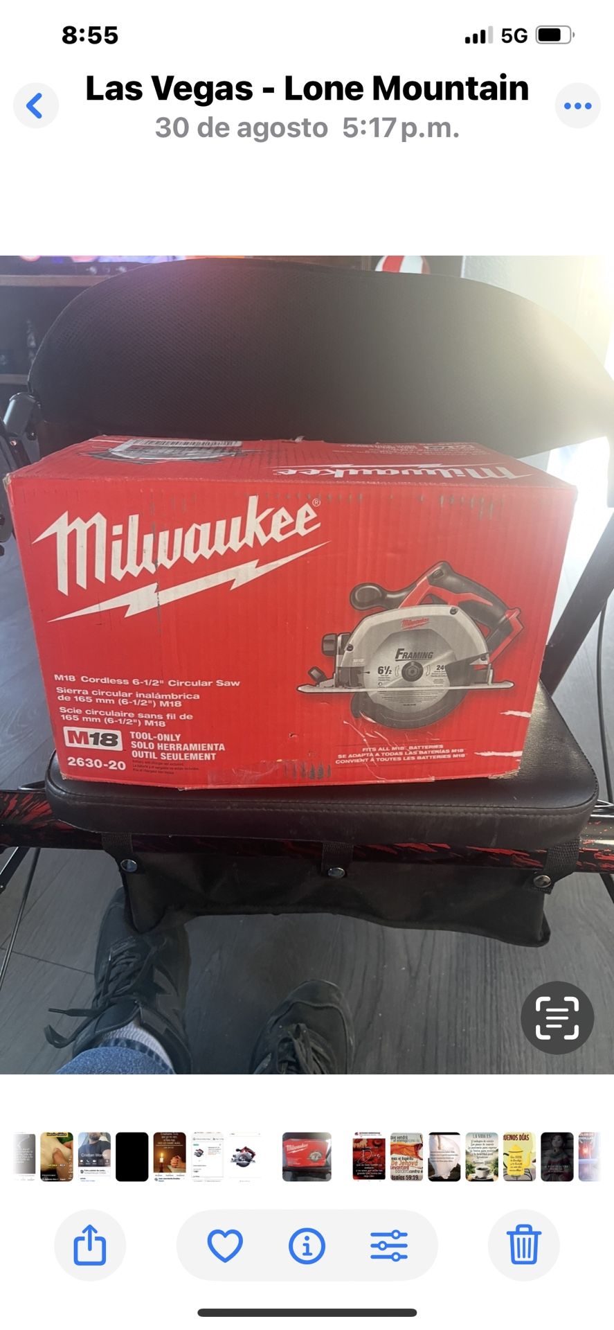 Milwaukee M18 Cordless 61/2” Siecular Saw Tool Only New Open Box