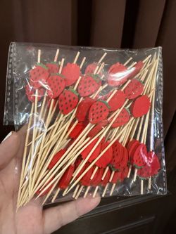 Fruit skewers strawberry theme