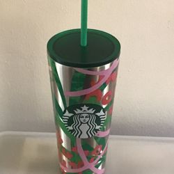 Starbucks Summer Jungle Floral Stainless Steel Cold Cup Tumbler