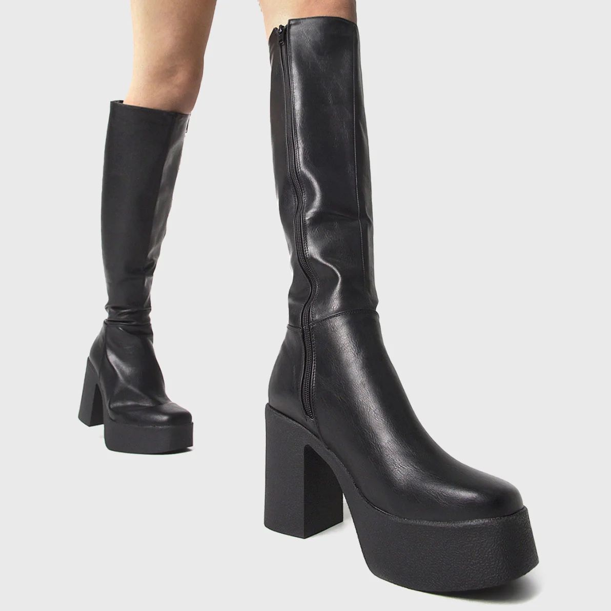 Slick Nicks Wide Calf Platform Knee High Boots size US 9. Brand new from Lamoda.