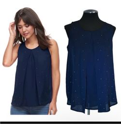 Juicy Couture Embellished Cutaway Woven Tank