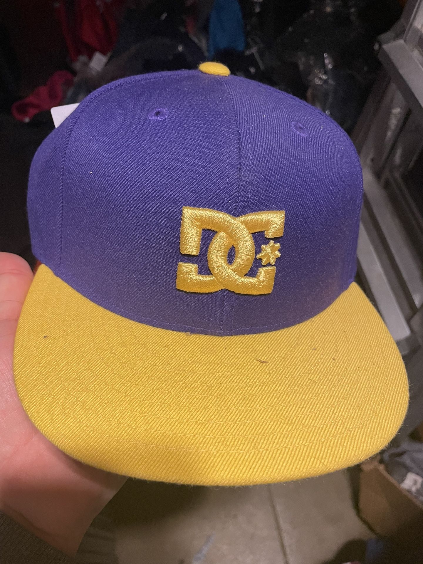DC Shoes Purple Yellow Snapback Hat