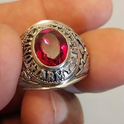 Sterling Silver Army Ring