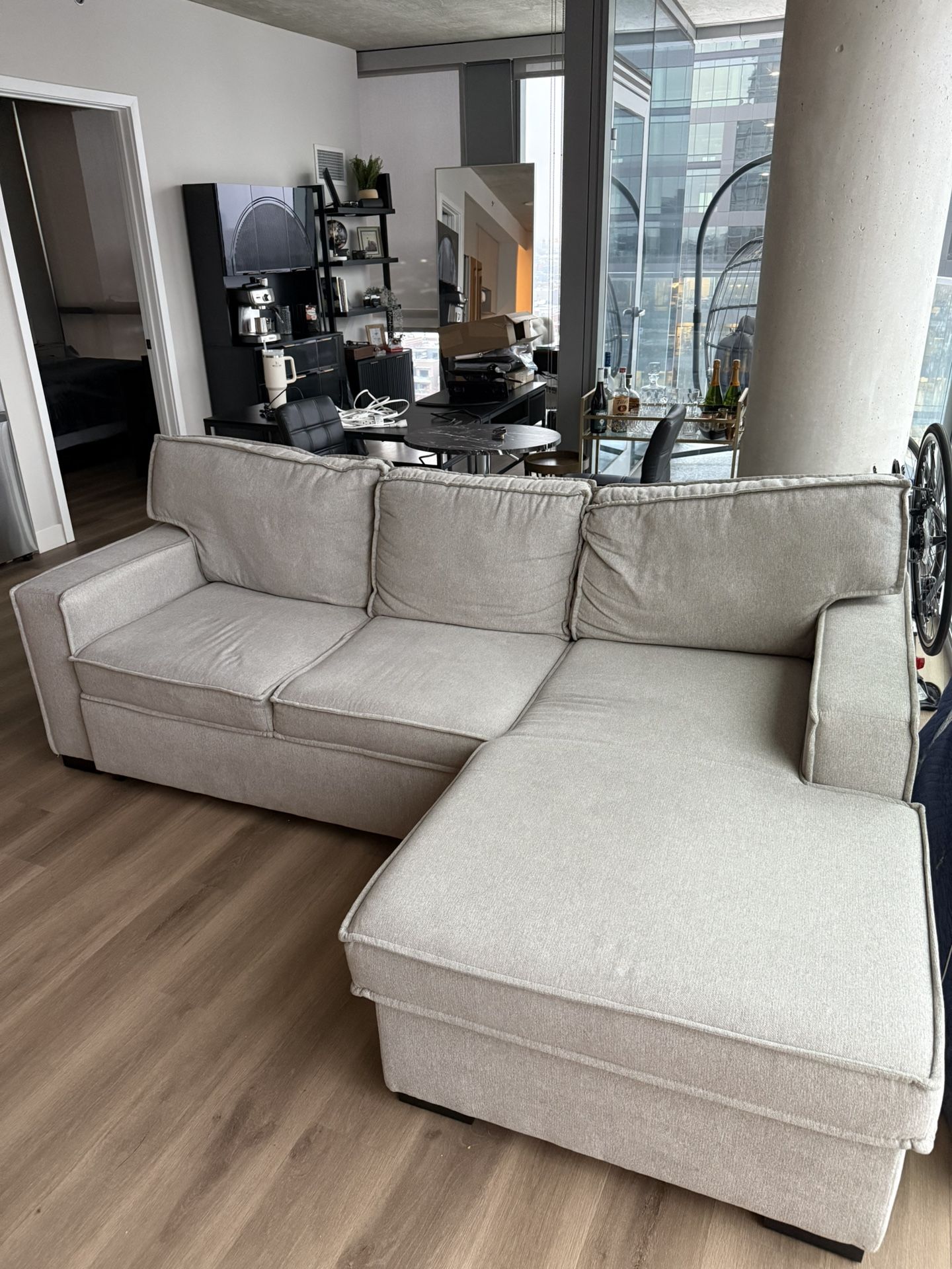 L Shaped Sofa Section With Storage