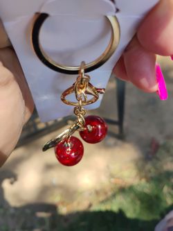 Red Cherry Keychain