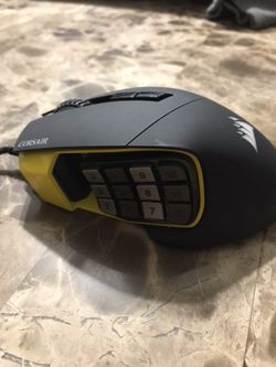 Scimitar pro rgb gaming mouse — yellow