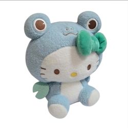 Sanrio Hello Kitty Blue Frog Costume Kigurumi Kawaii 12" Stuffed Animal As Cute