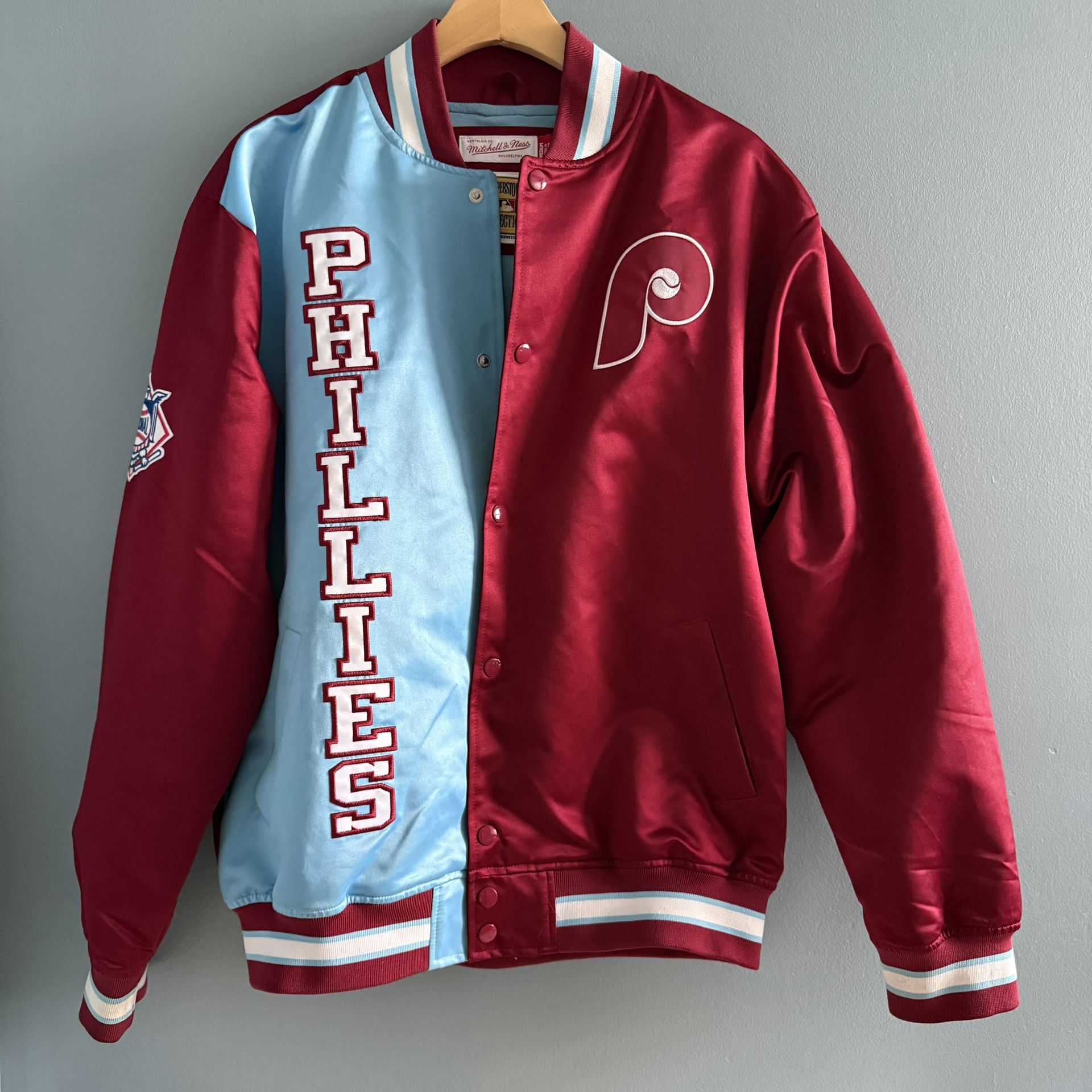 Mitchell & Ness Men’s Officially Licensed MLB Philadelphia Phillies Jacket