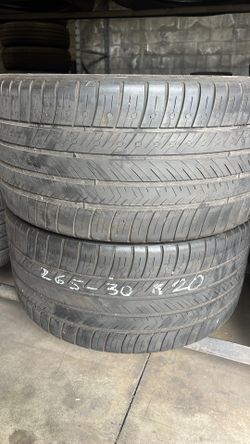🛞PAIR OF USED TIRES🛞 265/30/20 MICHELIN PILOT SPORT AS4 •INSTALLED/BALANCED•