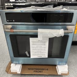 Never Used Cafe Single Electric Wall Oven With One Year Warranty 