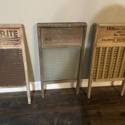 Antique Washboards 1 Glass