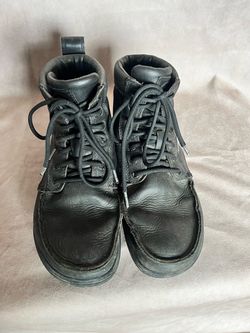 Lems wide toe Black Leather Lace-Up Waterproof Boots Men