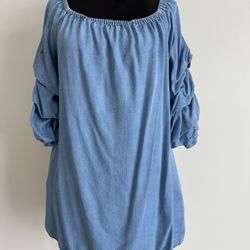 Zara Tunic Jeans Dress Size L