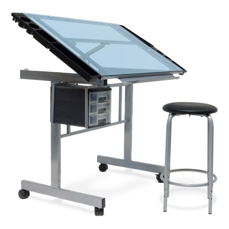 Glass Drawing Table