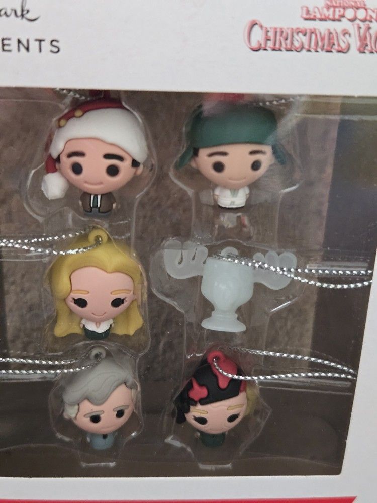 National Lampoon Christmas Vacation Mini Box Set Ornaments Hallmark 6 Pack