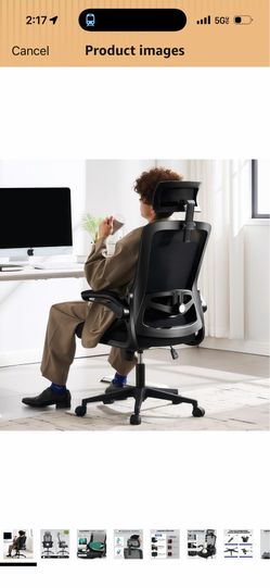 Ergonomic Office Chair, 400 LBS Computer Chairs with Adjustable Lumbar Support, Breathable Mesh Desk Chair Ergonomic with Thickened Cushion, Comfy Hom