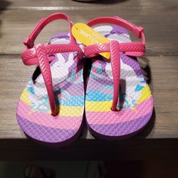 Unicorn Flip Flop Sandles..size 9 /10 Toddler New!! 
