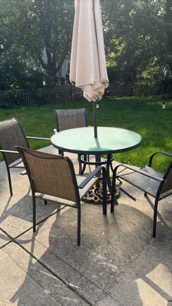 Patio table and chairs