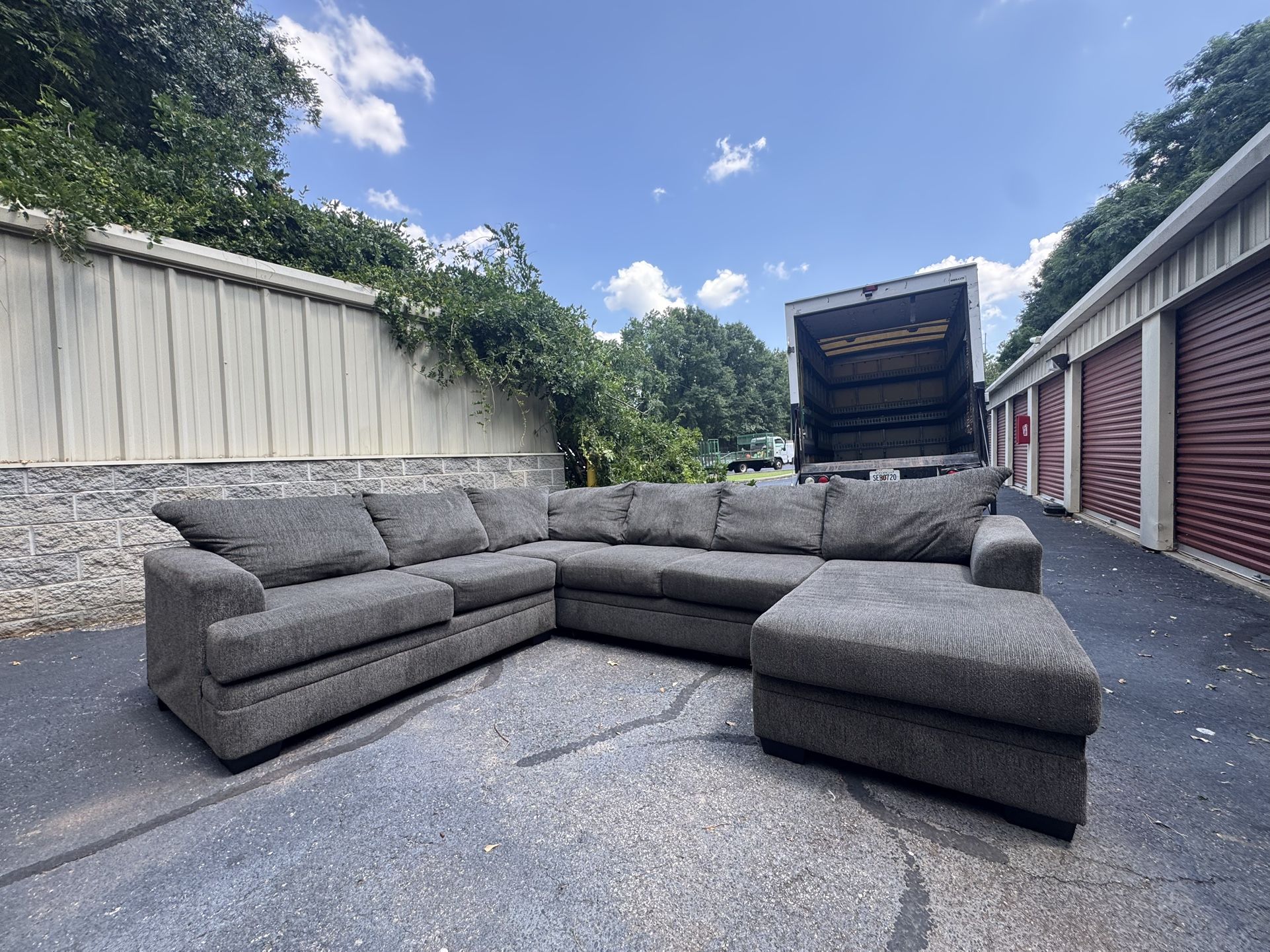 Spacious Grey Sectional ( Delivery Offered ! )