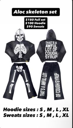 awful lotta cough syrup Skellington set