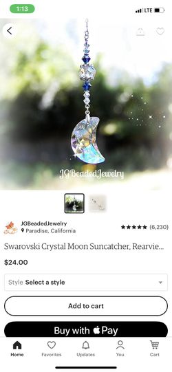 Moon car charm