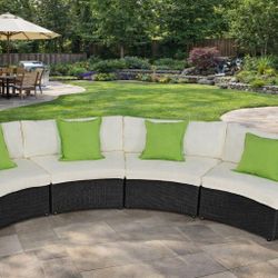 Patio Furniture Semicircular Great For Round Firepit 