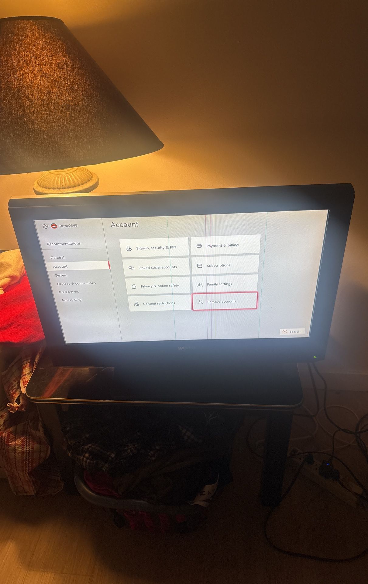 Small Sanyo TV