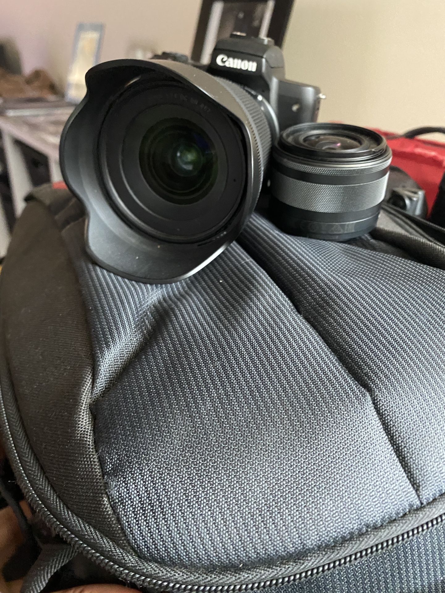 Canon M50 w/ 15-45mm Kit Lens & Sigma 16/1.4 Lens
