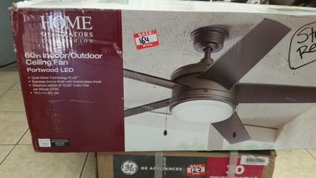 New home decorators collection 60in indoor outdoor ceiling fan LED