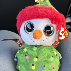 TY Beanie Boos - GARLAND the Christmas Tree Snowman (6 Inch) 2023 NEW Plush Toy