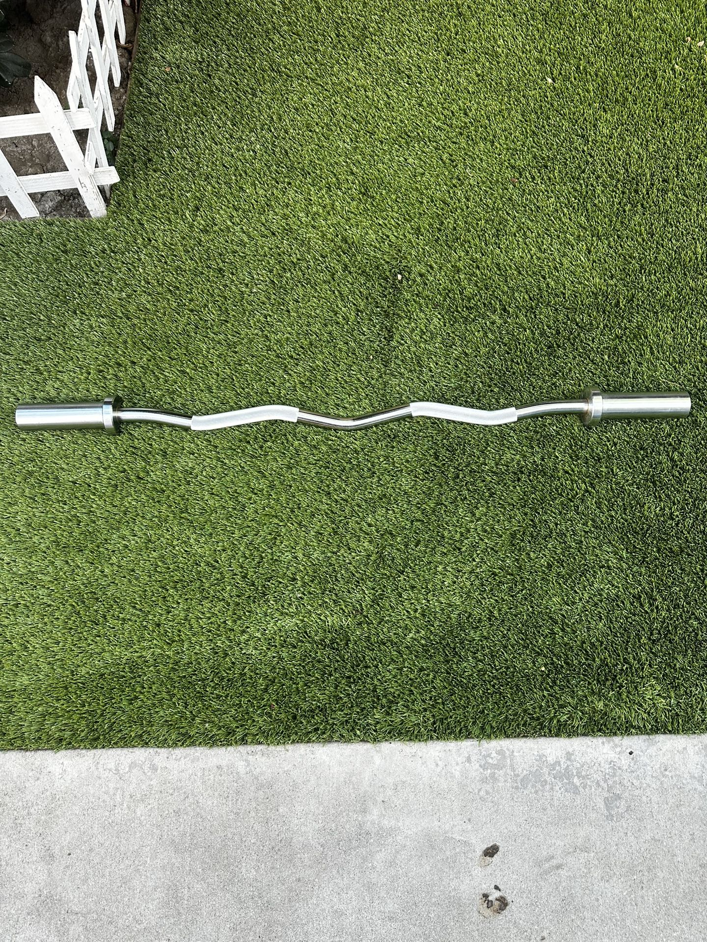 Olympic Curl Bar, 4FT Alloy Steel Barbell with 2IN Sleeves, Silver Finish for Bicep and Tricep Training Al Mode