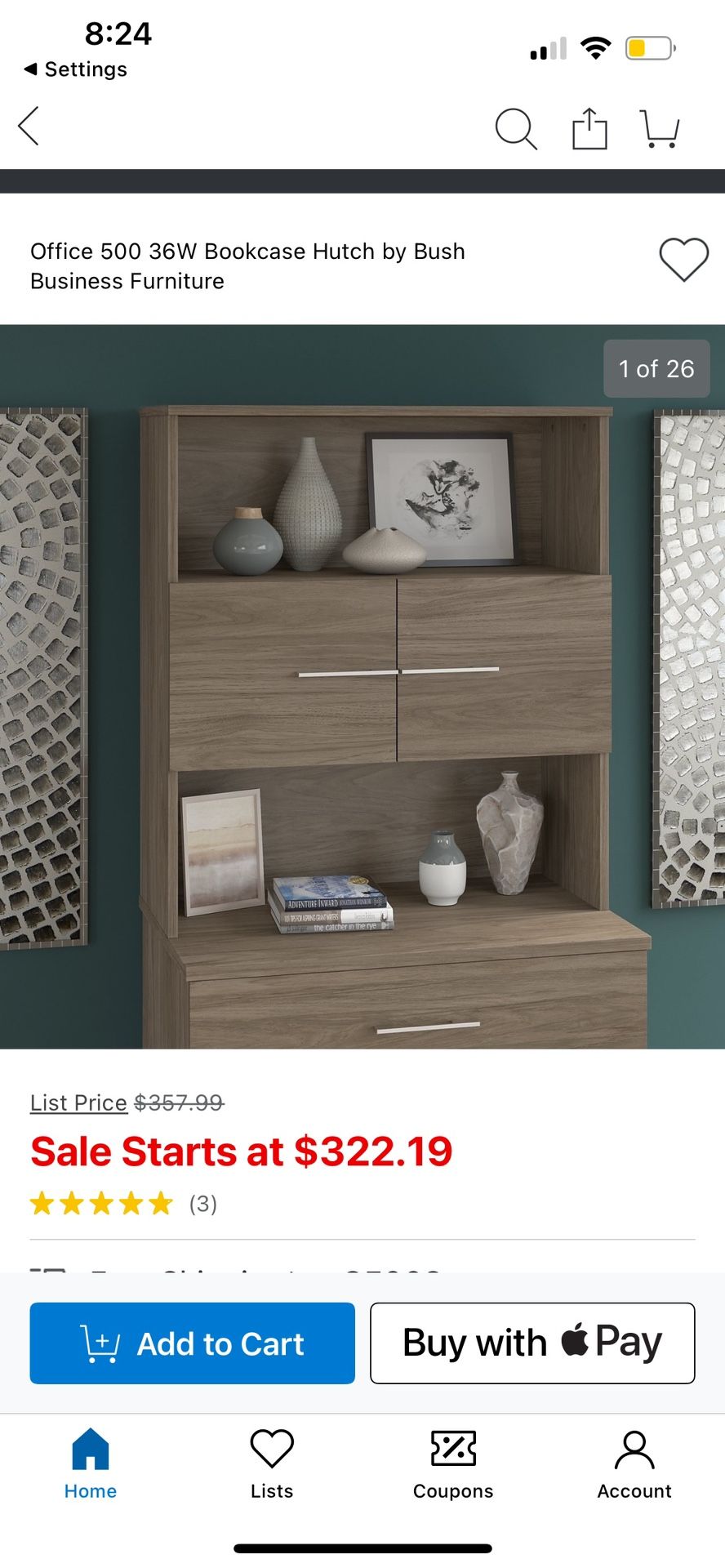 Modern Book shelves / Office Hutch 