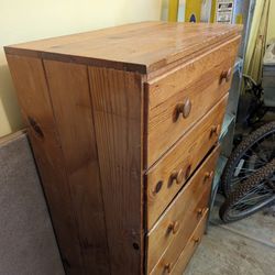Wood Chest Of Drawers/ Dresser