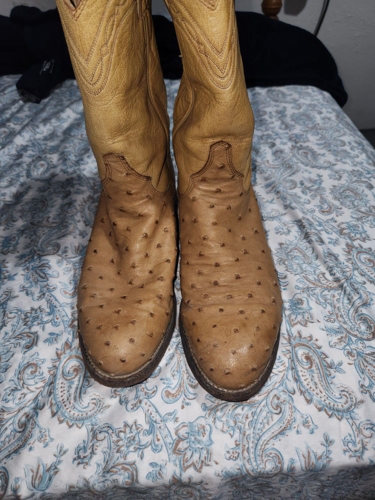 Justin Ostrich Boots 