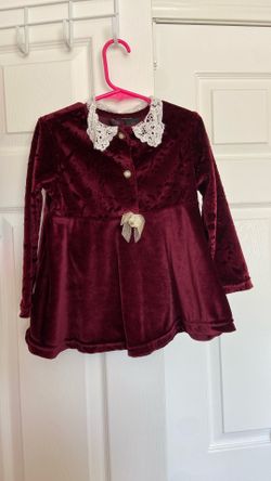 Burgundy Velvet Christmas Kids 