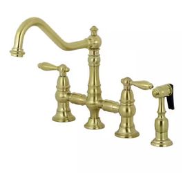 Kingston Brass Bridge Kitchen Faucet w/ Sprayer – Open Box