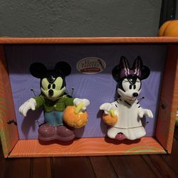  Halloween Disney Mickey & Minnie Mouse  As FrankensteinSalt & Pepper Shakers