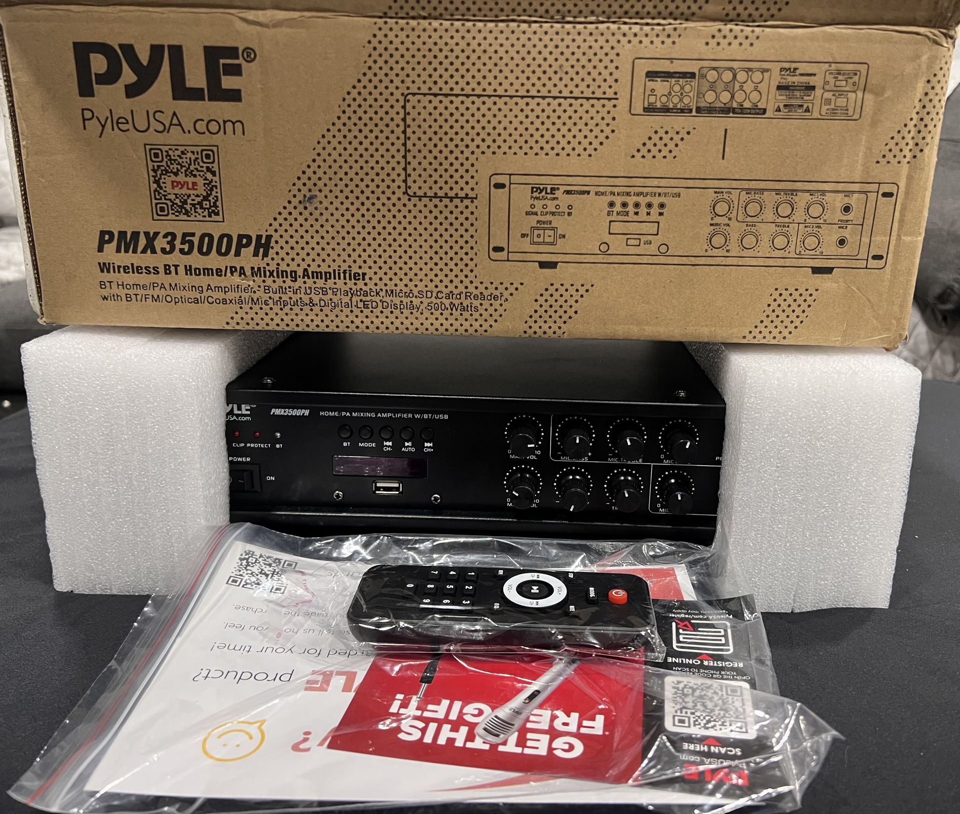 Pyle Bluetooth Home PA Mixing Amplifier