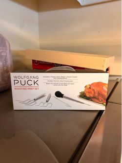 Wolfgang Puck Roasting Prep Set Turkey Lifters Baster Infusion - NEW, NEVER USED