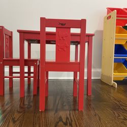 Kids Room table/ chair set And Toy Storage