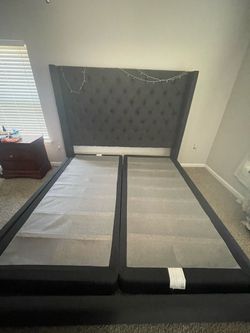 King sized bed Head board and Box spring