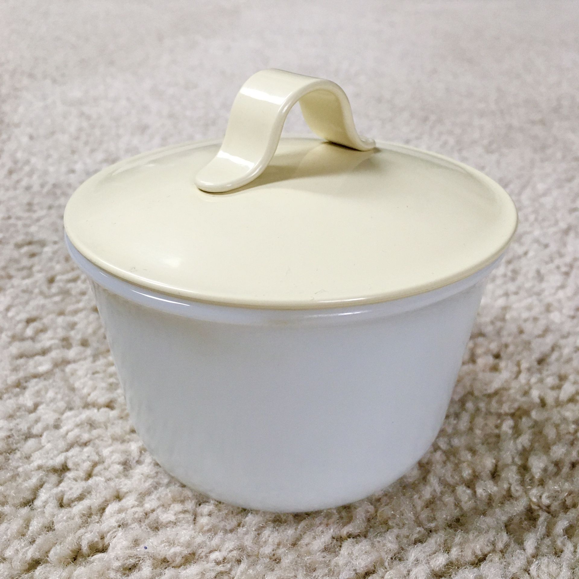 Vintage PYREX CORNING White Sugar Bowl w/ Lid #26 - Microwave Safe - Corning NY