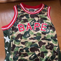 Bape Tank Top, Camo With Red Detail, Size L