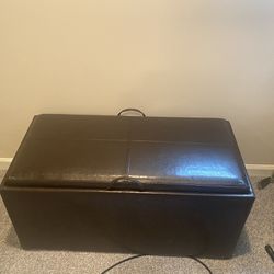 Faux Leather Coffee Table / Ottoman With Storage