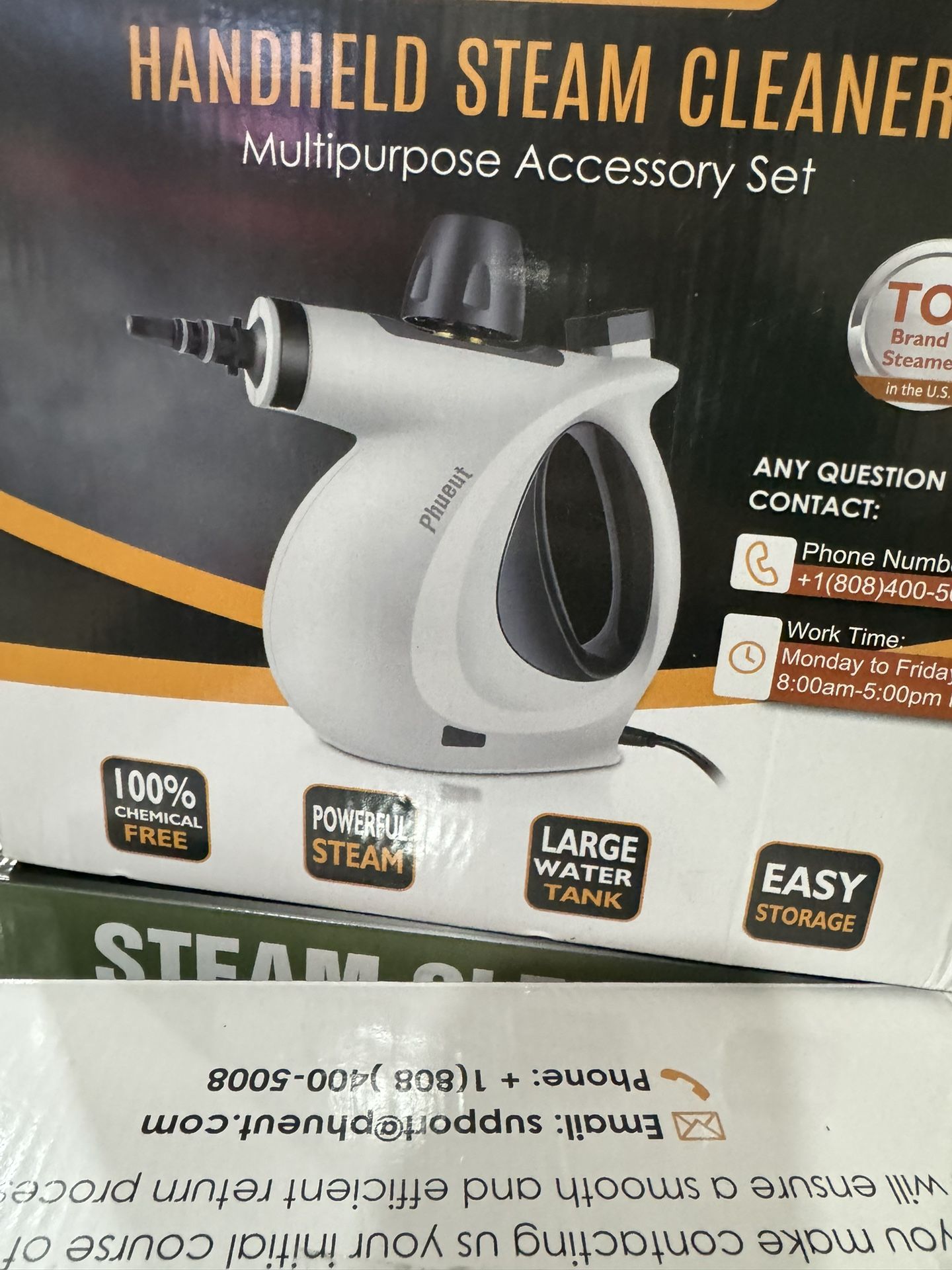 Pressurized Handheld Multi-Surface Natural Steam Cleaner with 12 pcs Accessories, Multi-Purpose Steamer for Home Use, Steamer for Cleaning Floor, Upho