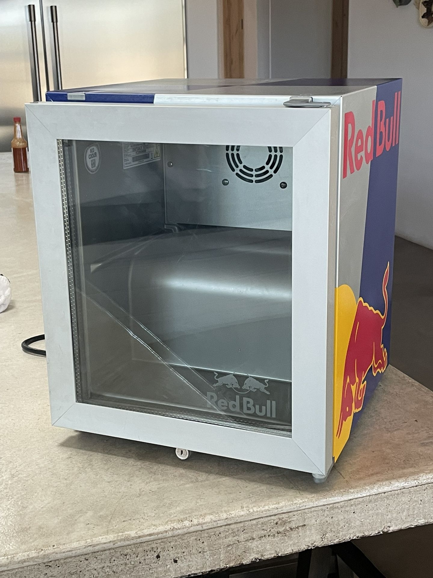 red bull mini fridge