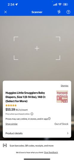 Diapers New Huggies Size 1