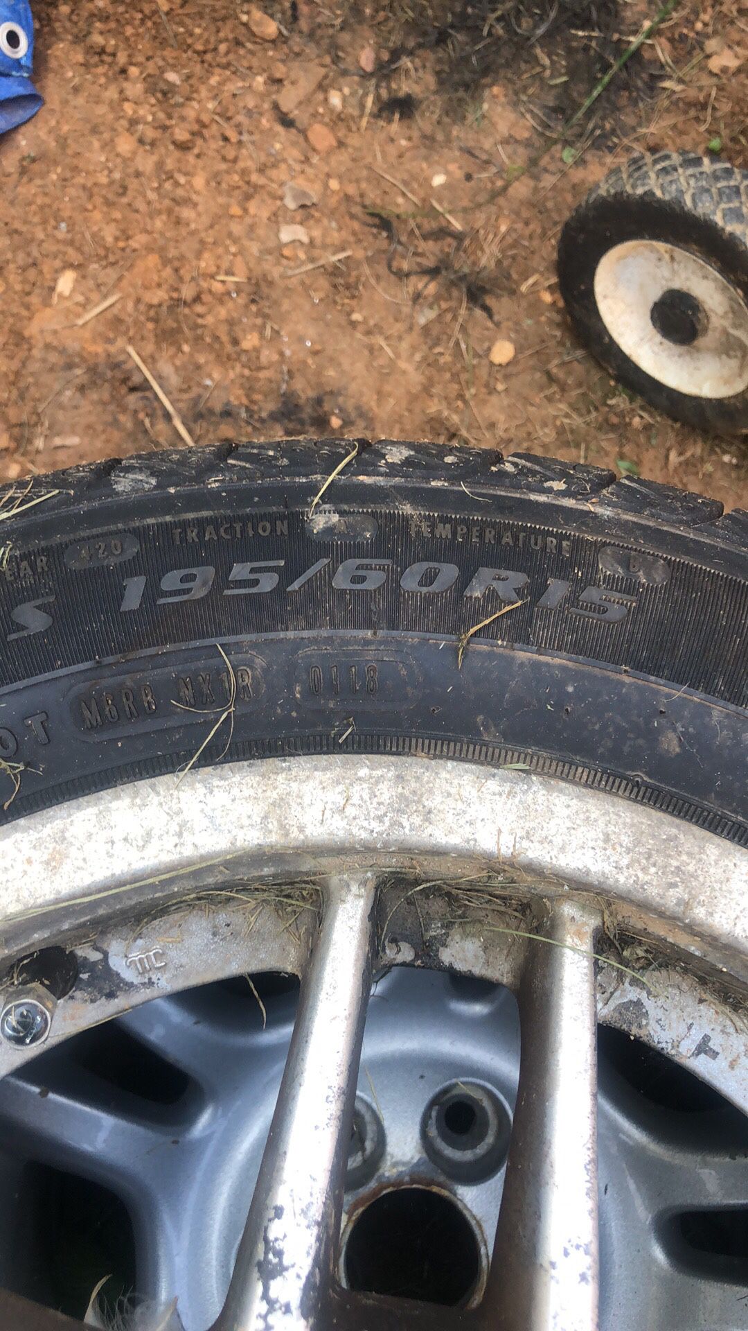 Tire is new but rim is old for a Acura