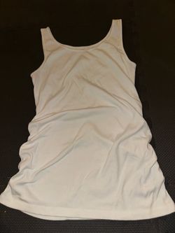 White Maternity Sleeveless Tank Top